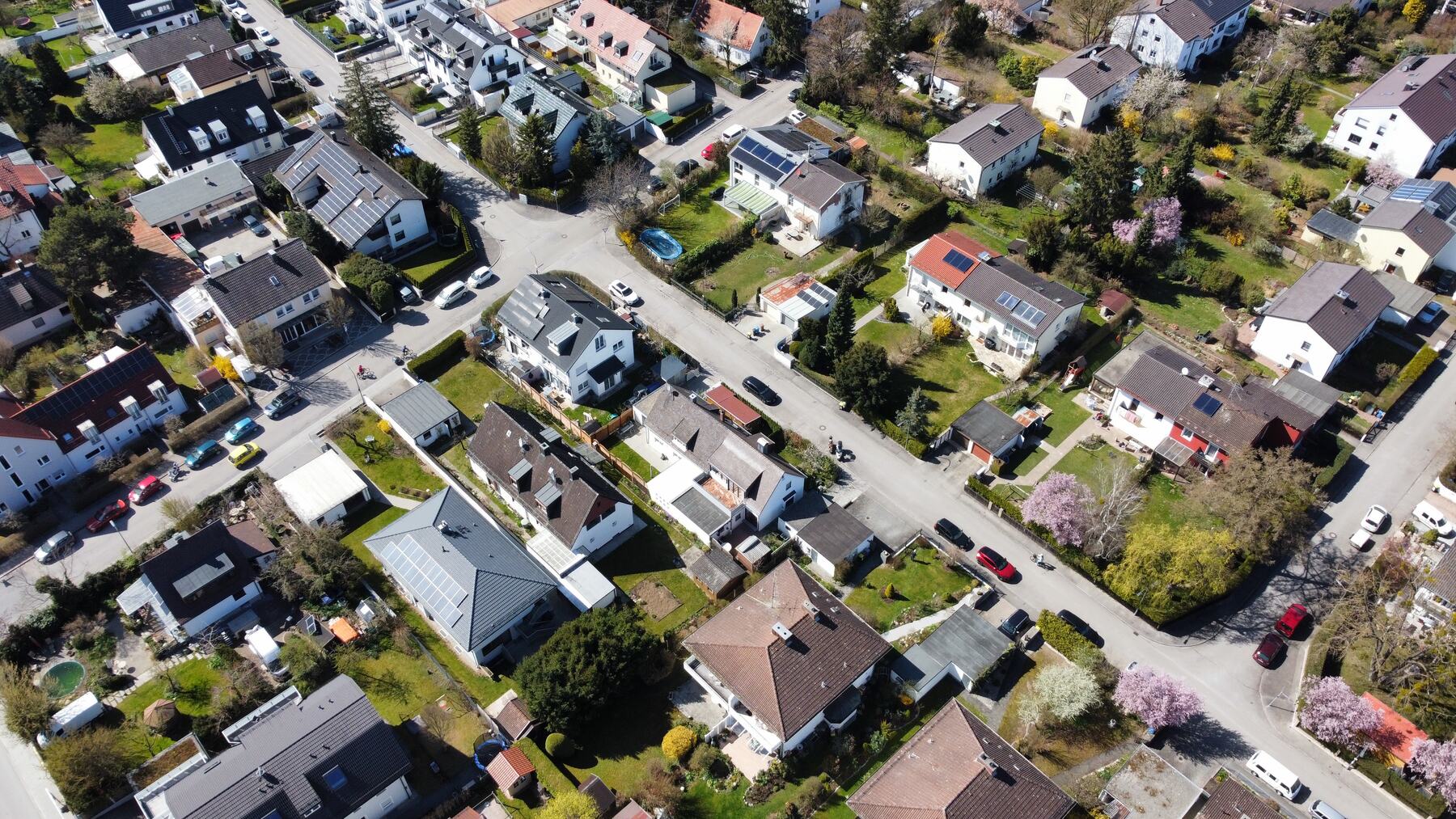 Neues Wohnquartier aus der Luft